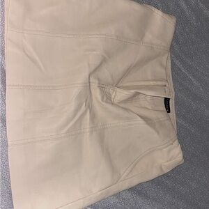 Zara Cream Leather Skirt